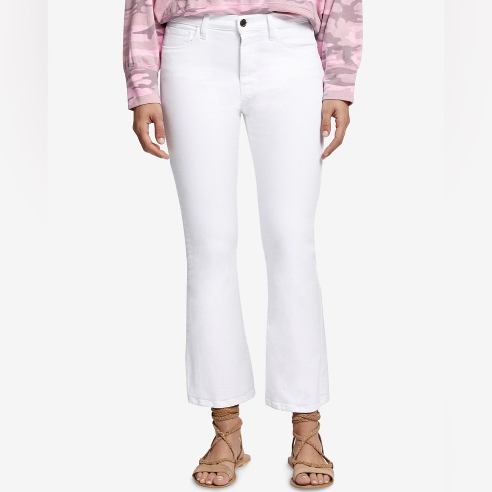 SANCTUARY Denim Robbie Cropped Flare Jeans White Women Size 25 $169 MSRP NWOT